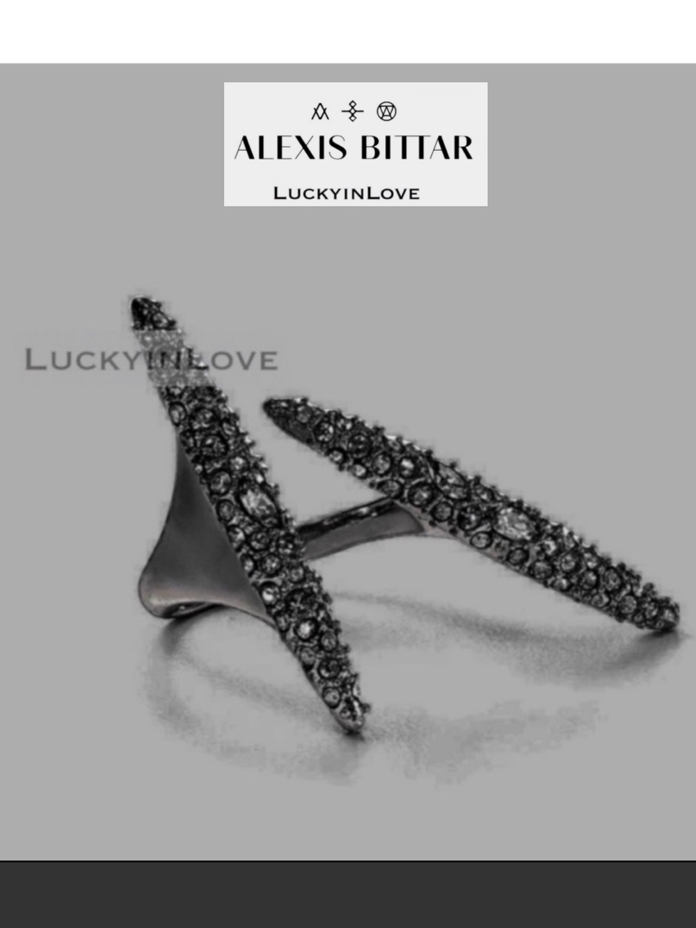 ALEXIS BITTAR • Modernist Crystal Double Spear Ring